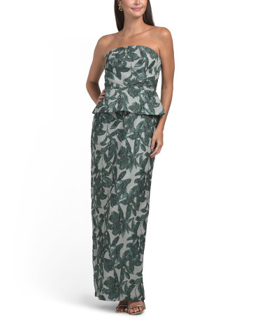 Strapless Floral Gown | TJ Maxx
