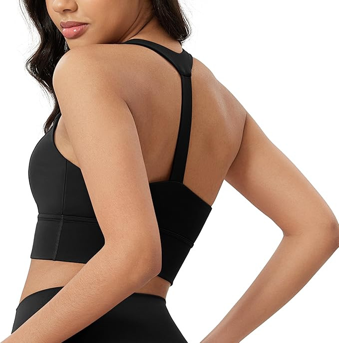 ODODOS ODLEX Halter Sports Bra for Women Padded Wirefree Y Racerback Workout Yoga Bra | Amazon (US)