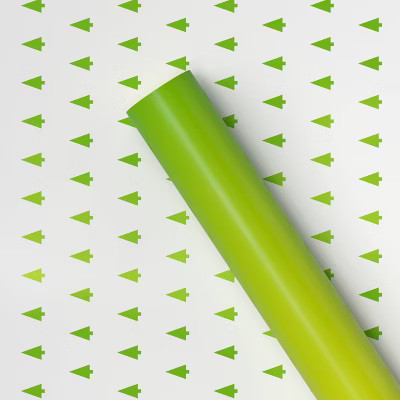 25 sq ft Reversible Gradient Green/Trees Christmas Gift Wrap - Wondershop™ | Target