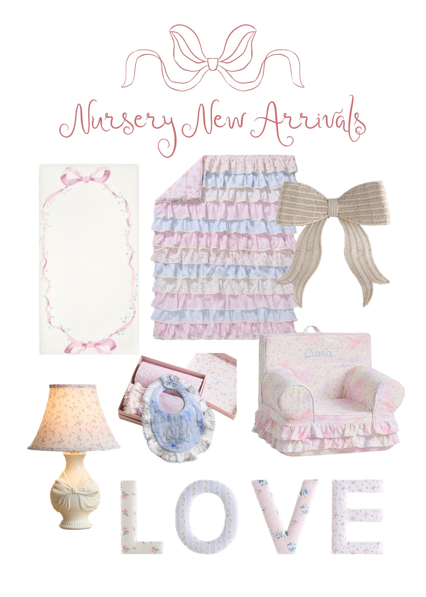 Baby girl nursery new arrivals! Loving the pinks and blues. 

Baby girl nursery / Loveshackfancy / Loveshackfancy aesthetic/ baby girl / nursery decor / nursery inspo 

#LTKFindsUnder100 #LTKBaby