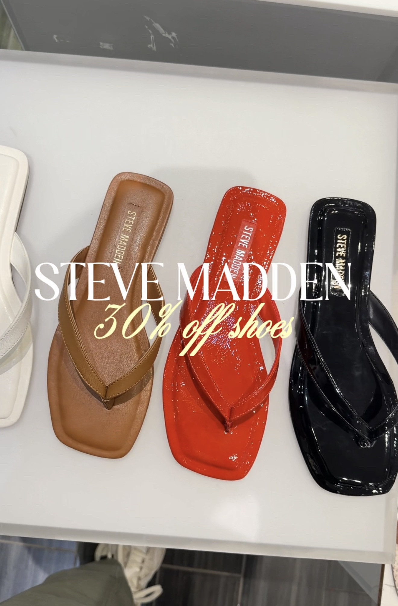 Summer shoe alert! ☀️👡 These Steve Madden sandals are the perfect mix of chic, comfy, and effortless for summer — and they’re ON SALE! Whether you’re styling them with denim shorts, dresses, linen sets, or everyday mom-life outfits, these versatile sandals instantly elevate any look. If you’re looking for trendy summer shoes, comfortable sandals, or designer-inspired styles without the splurge, these Steve Madden finds are a must-have for your warm weather wardrobe! #SteveMadden #SummerShoes #Sandals #LTKStyle #SaleFinds #SummerFashion

Steve Madden is currently featuring seasonal sandal styles and sale picks for summer shopping

#LTKSaleAlert #LTKSeasonal #LTKootd