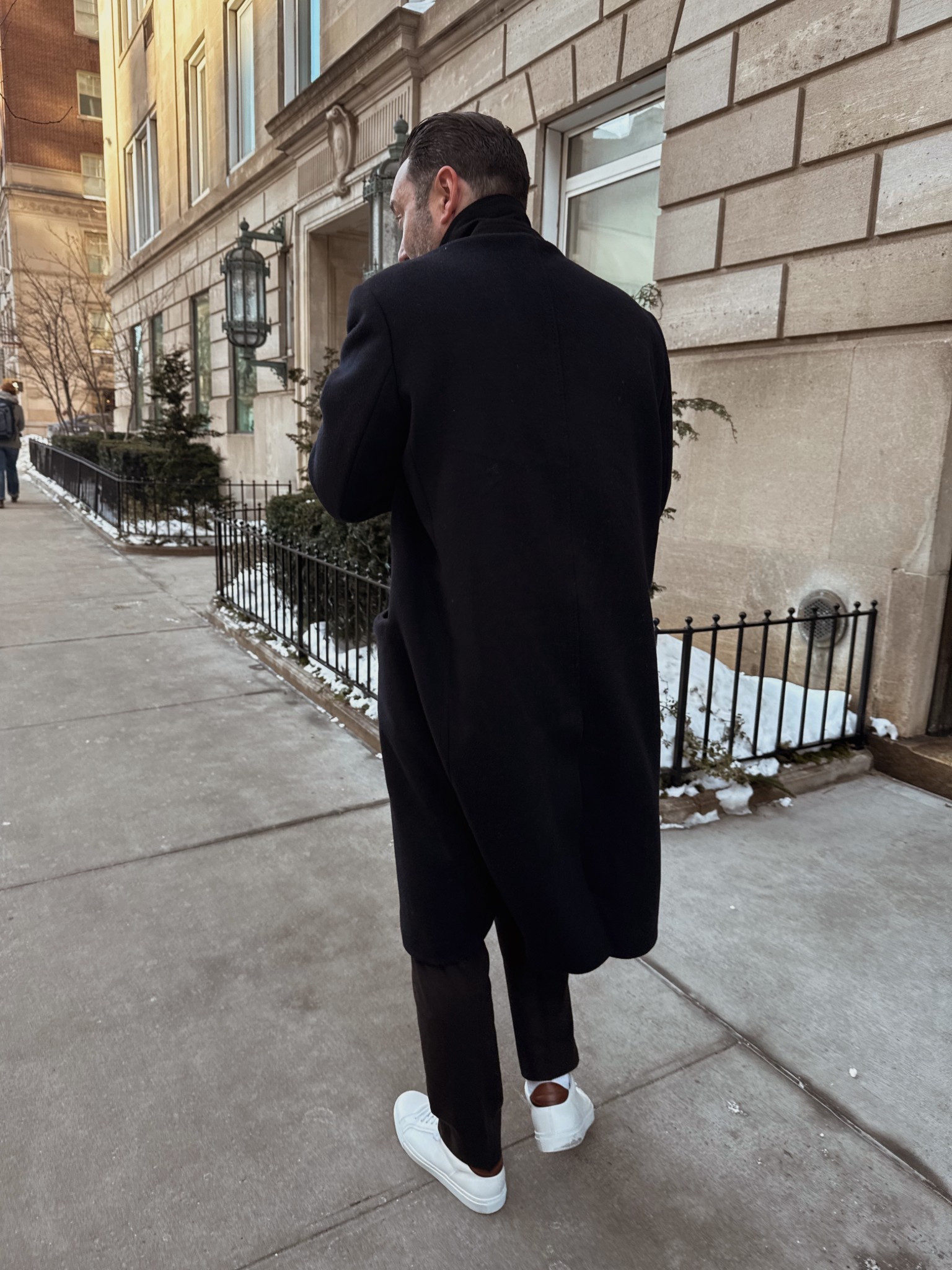 His pants are sold out in most sizes but he loves this brand & has several pants by them! 

*sweater in color mushroom 
Coat & sneakers tts 