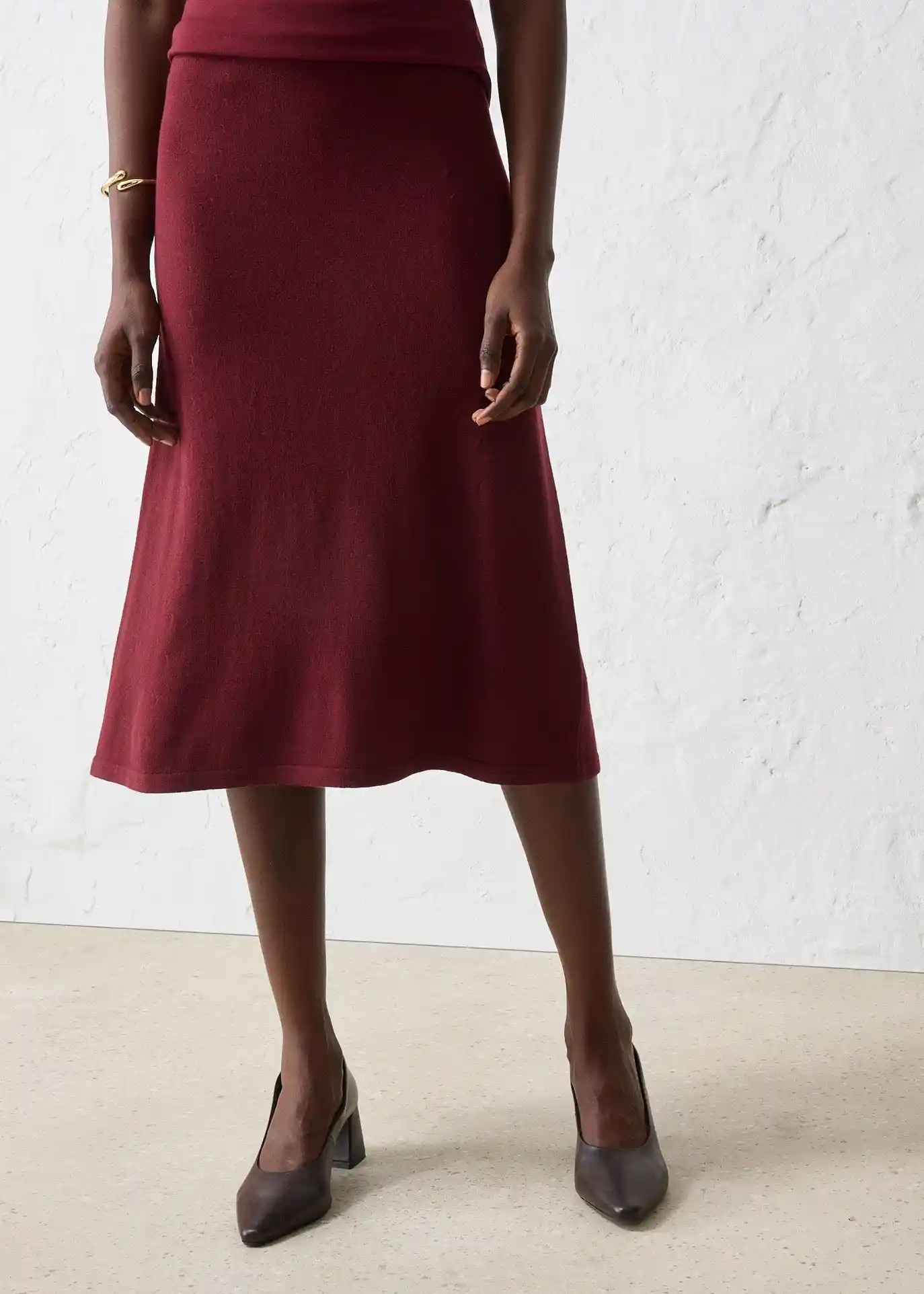 Gonna in maglia di misto lana morbido | Bonprix IT