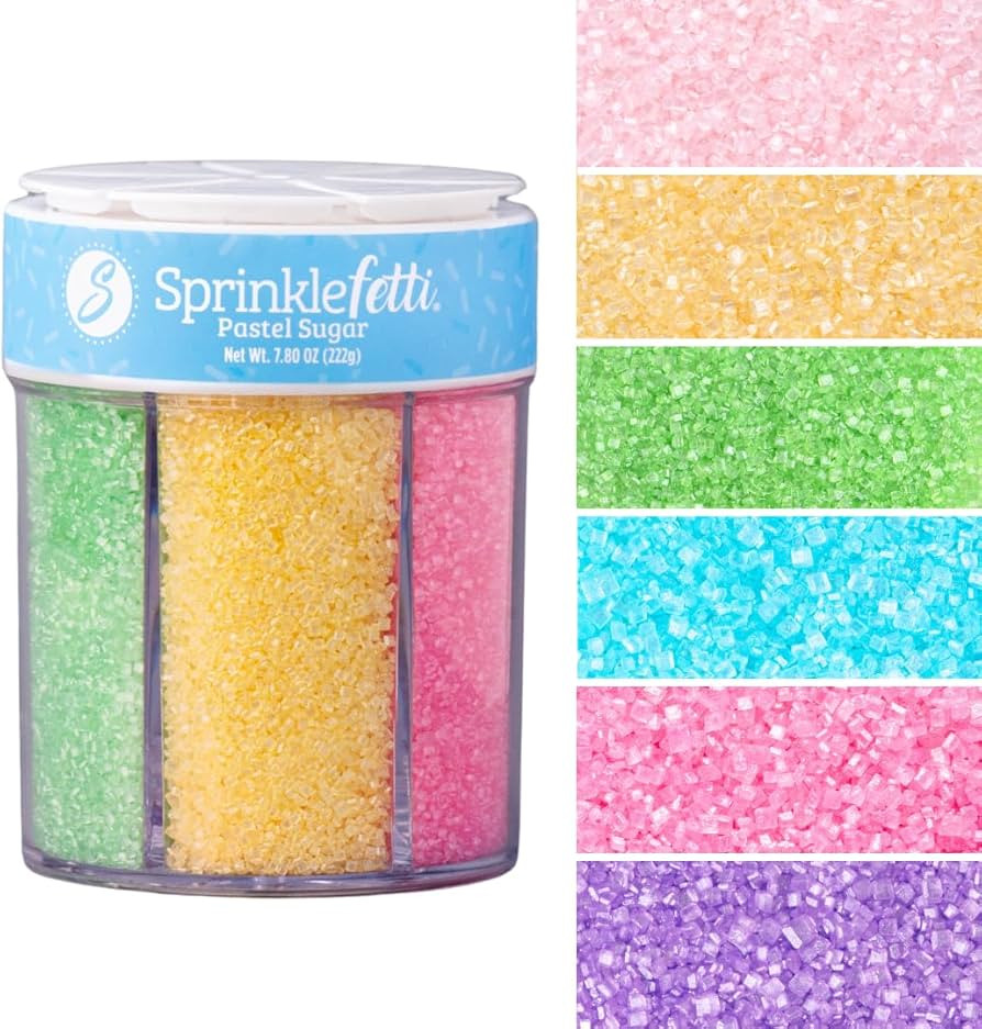 Sweets Indeed Pastel Colored Sugar 6 Cell Set – Decorative Sanding Sugar for Baking & Decoratin... | Amazon (US)