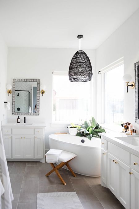 Bathroom essentials we have sworn by since 2021 on sale! We love these Turkish towels that are soft, absorbent and dry quickly! The bath mat is so soft and I love how I can toss into the washing machine every two weeks keep it clean. Linking our bathroom decor including these bone inlay mirrors and chandelier on sale  

#LTKStyleTip #LTKHome #LTKSaleAlert