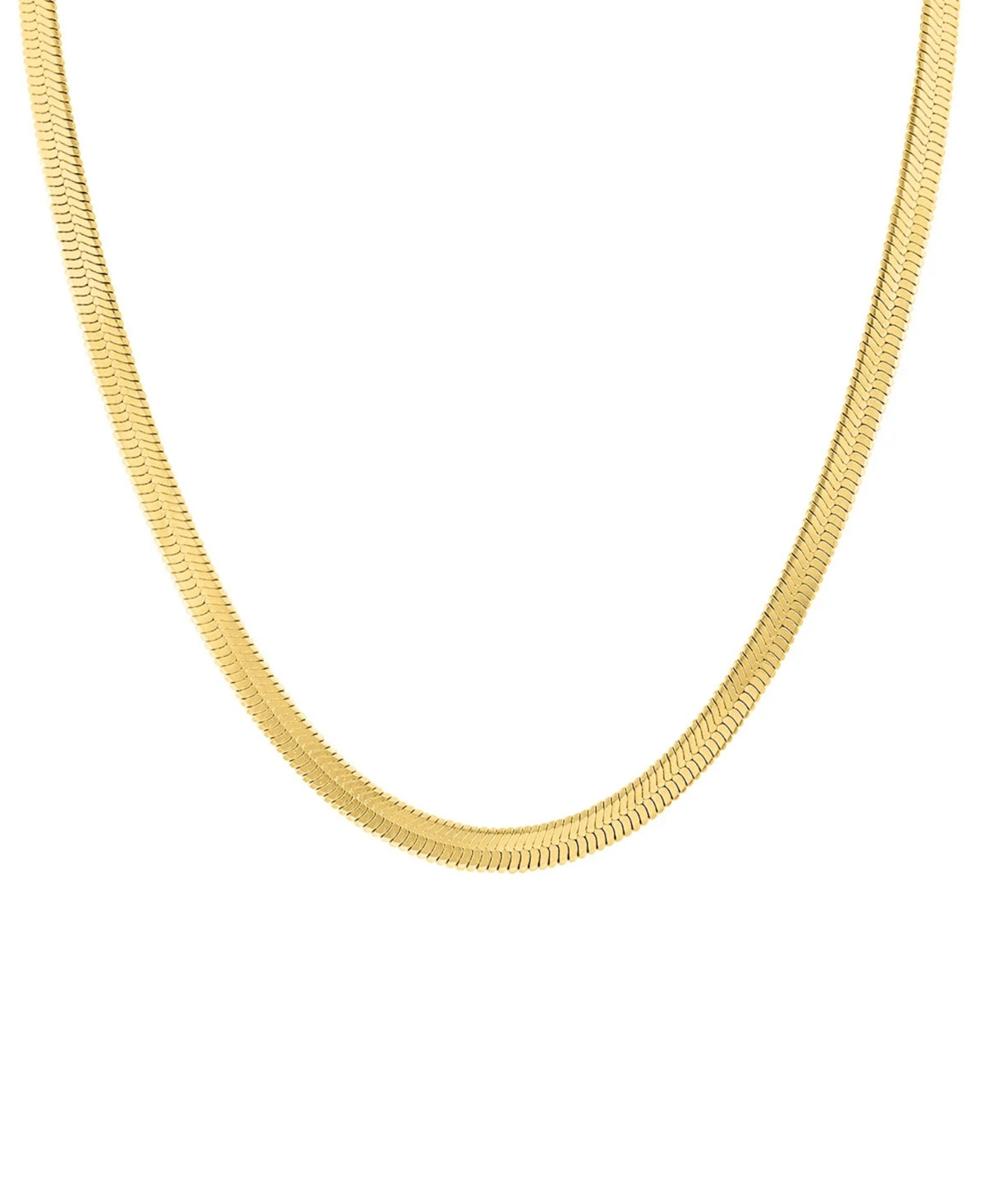18k Gold Plated Anti-Tarnish Herringbone Necklace - Gold | Macy's