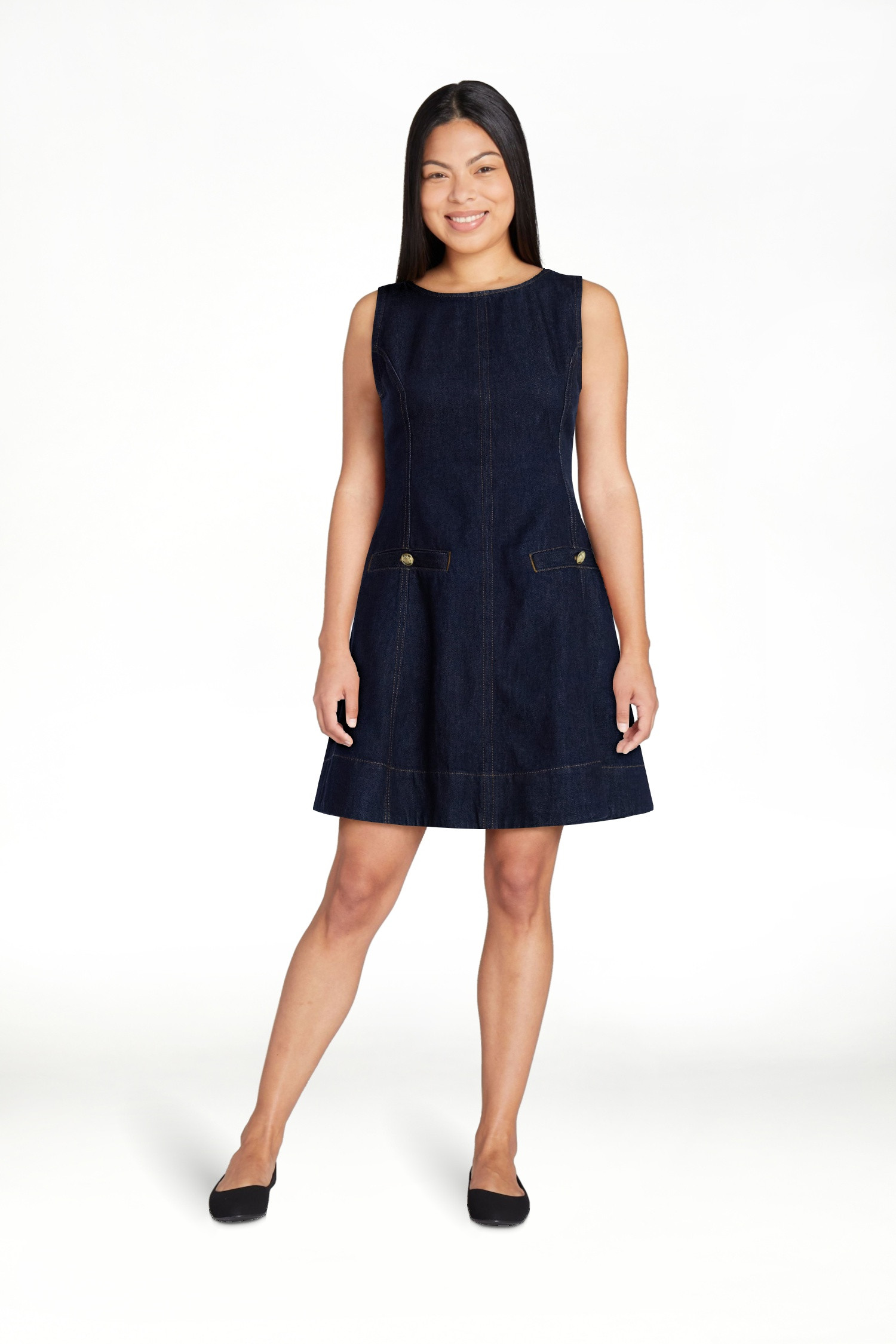 Free Assembly Women's and Women’s Plus Sleeveless Denim Mini Dress, Sizes 0-26 | Walmart (US)