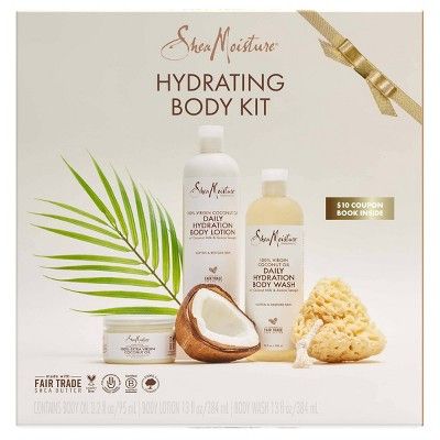 SheaMoisture 100% Virgin Coconut Oil Hydrating Body Gift Set - 3ct | Target