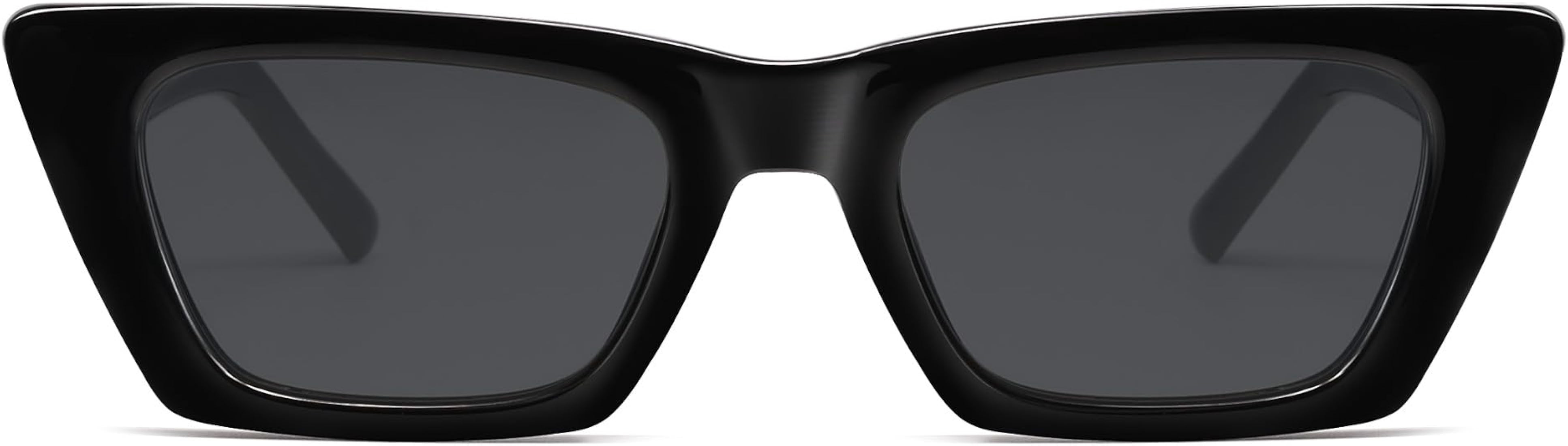 SOJOS Trendy Rectangle Polarized Sunglasses for Women Men Retro Narrow Cateye Sunnies SJ2354 | Amazon (US)