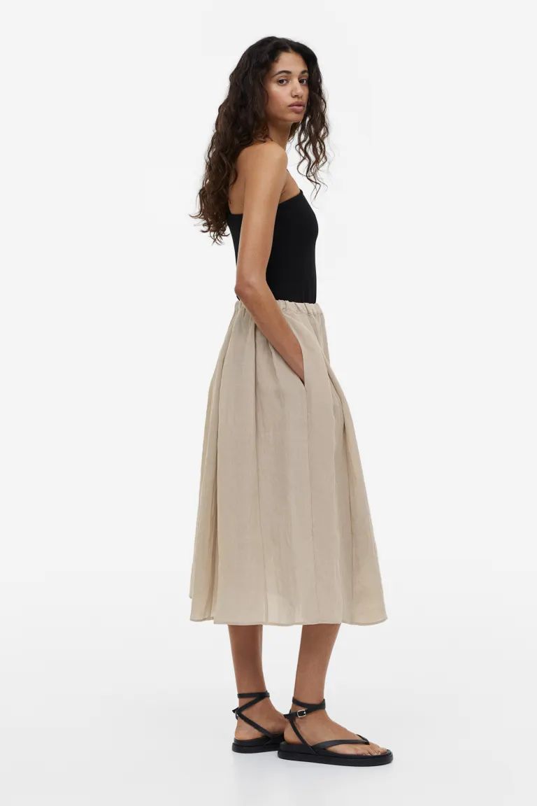 Wide twill skirt | H&M (UK, MY, IN, SG, PH, TW, HK)