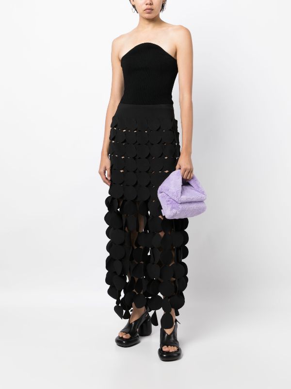 A.W.A.K.E. Mode cut-out Layered Midi Skirt - Farfetch | Farfetch Global