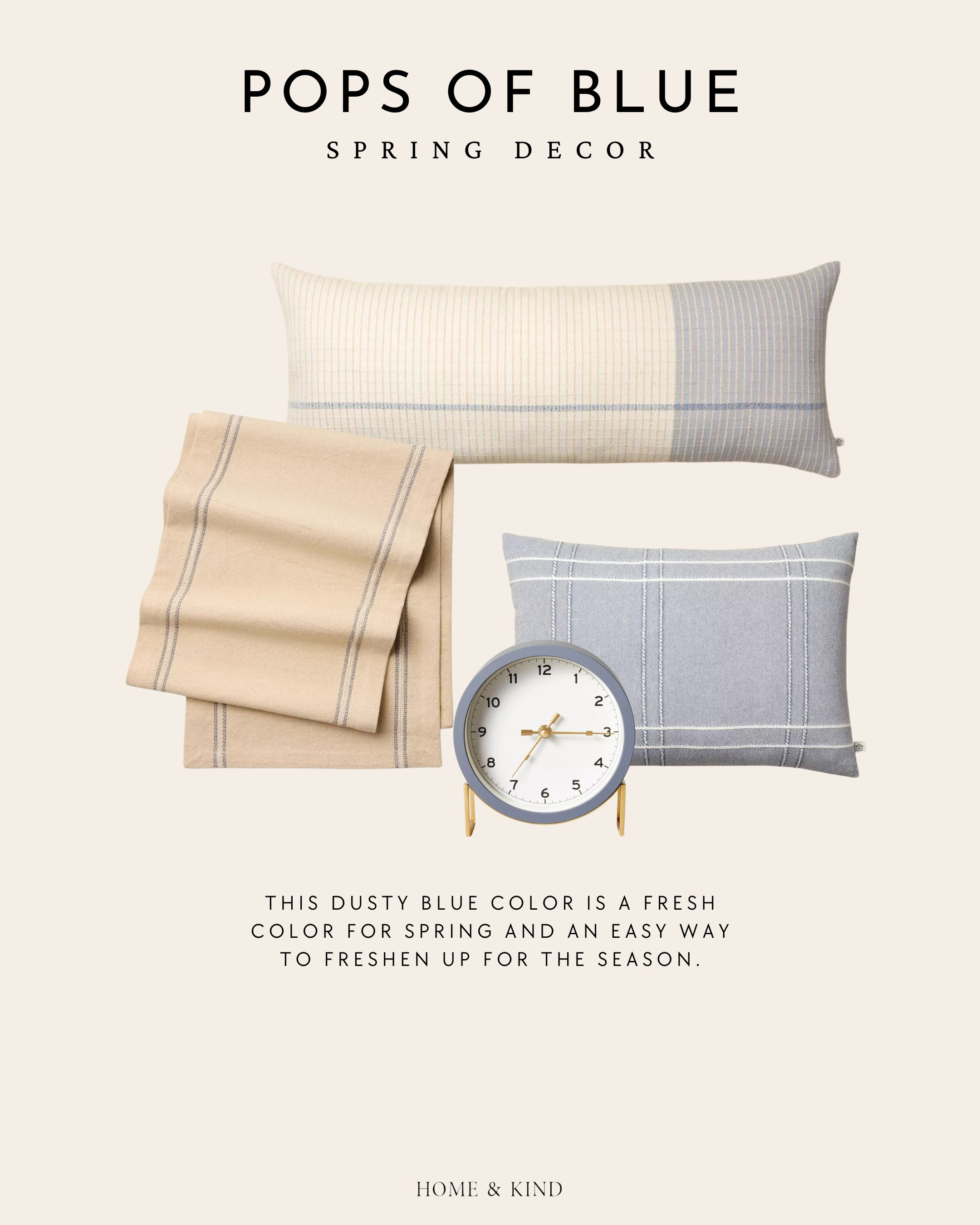 I'm seriously loving the pops of dusty blue! 

It's such a beautiful color and an easy way to freshen up for the season.  

 #LTKWatchNow #LTKSeasonal #LTKHome