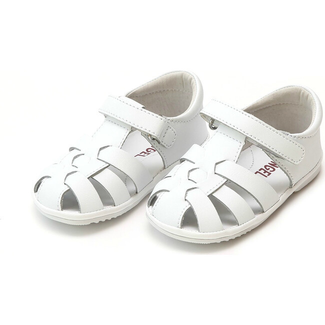 Baby Mack Leather Fisherman Sandal, White | Maisonette