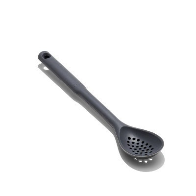 OXO Silicone Slotted Spoon: Best Cooking Utensil, Dishwasher-Safe, 13" Length, Black, Nylon Handle, Kitchen Tool | Target