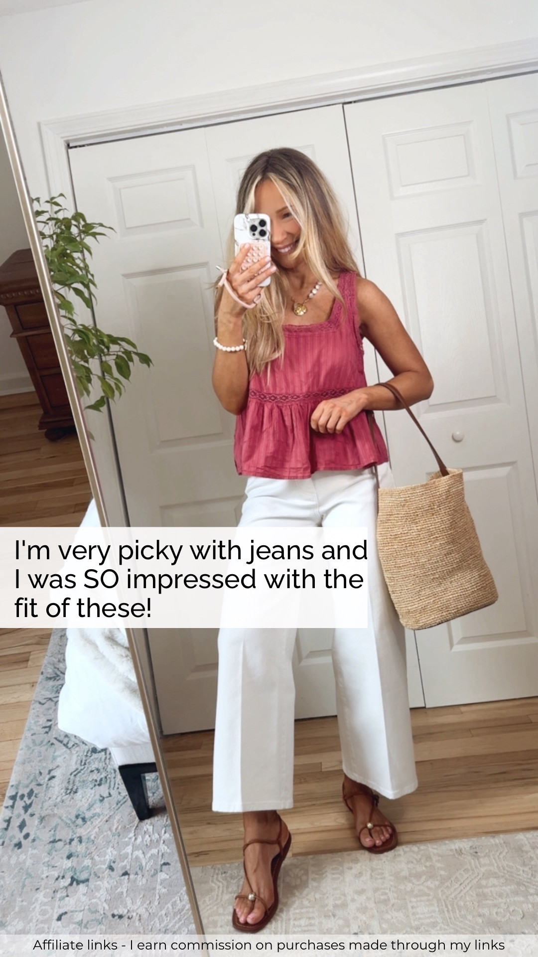 Affiliate links - I earn commission on purchases made through my links | Walmart outfit spring
Walmart top
Walmart white jeans
