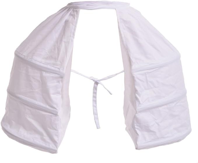Blessume Victorian Dress Double Pannier Petticoat, White, One size | Amazon (US)