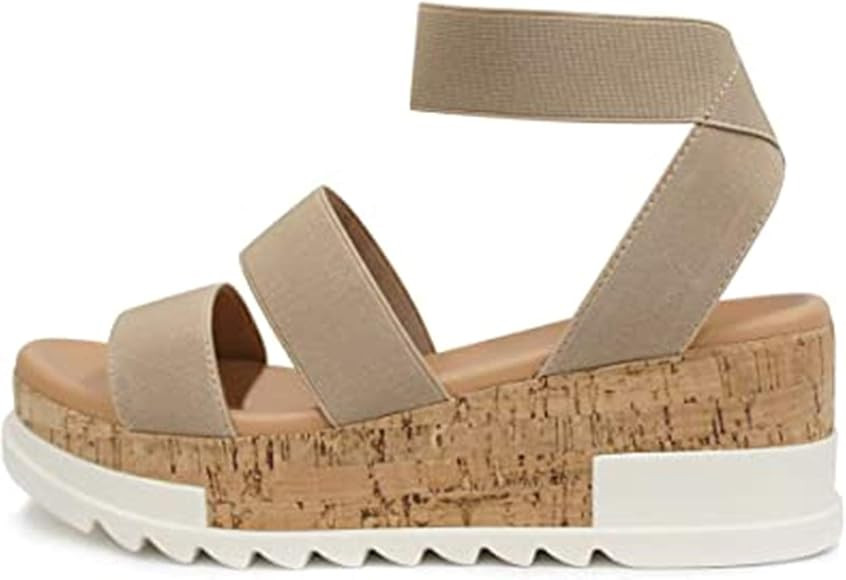 Womens VALETT Open Toe Casual Ankle Strap Sandals | Amazon (US)