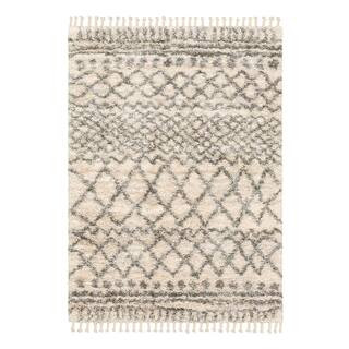 StyleWell Caspian 6 ft. x 9 ft. Cream Moroccan Area Rug 679354 - The Home Depot | The Home Depot