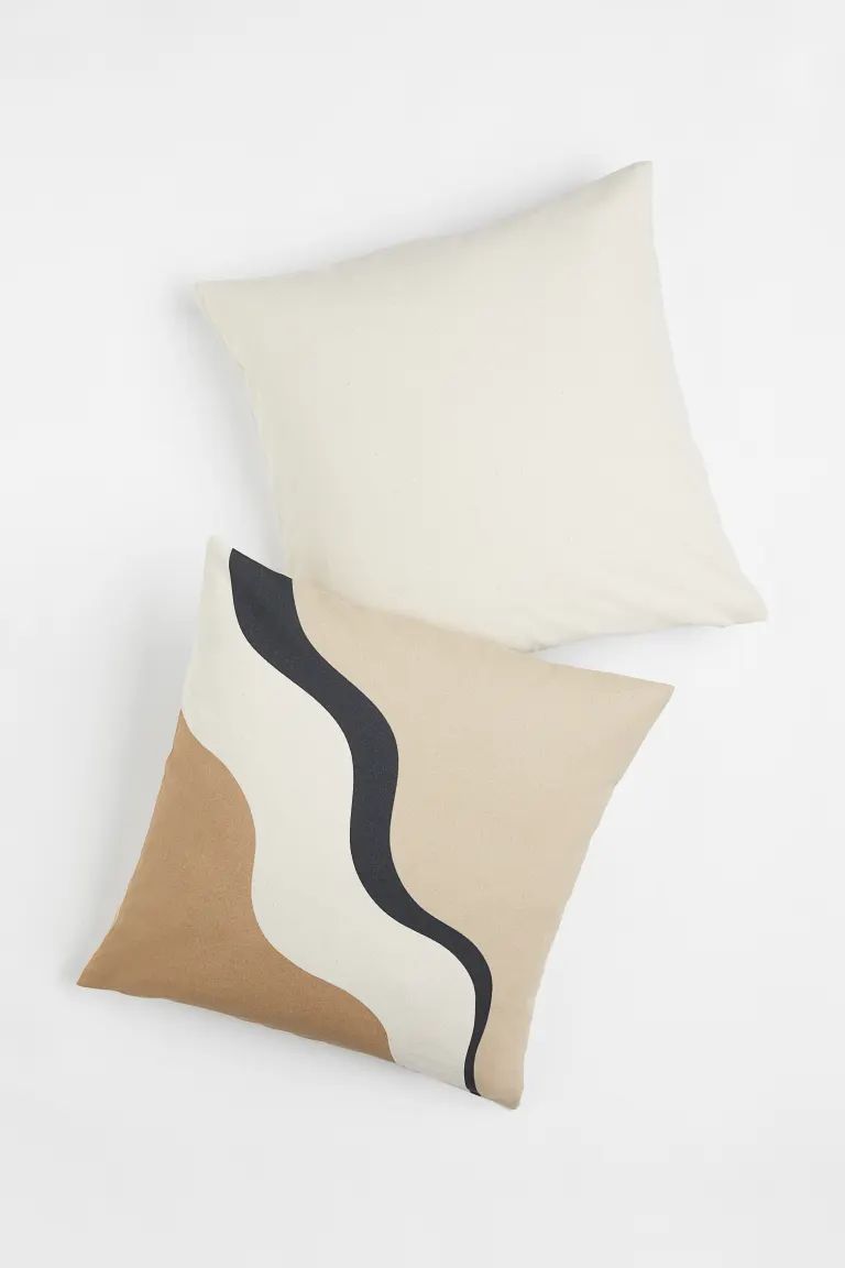 2-pack Cotton Cushion Covers | H&M (US + CA)