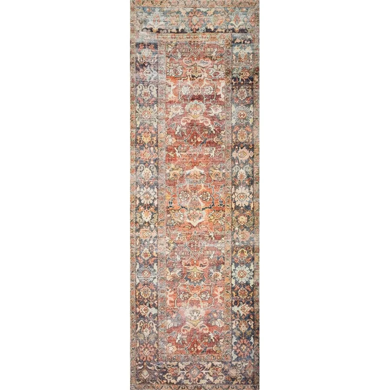 Loloi II Layla Printed Oriental Distressed Spice / Marine Area Rug | Walmart (US)