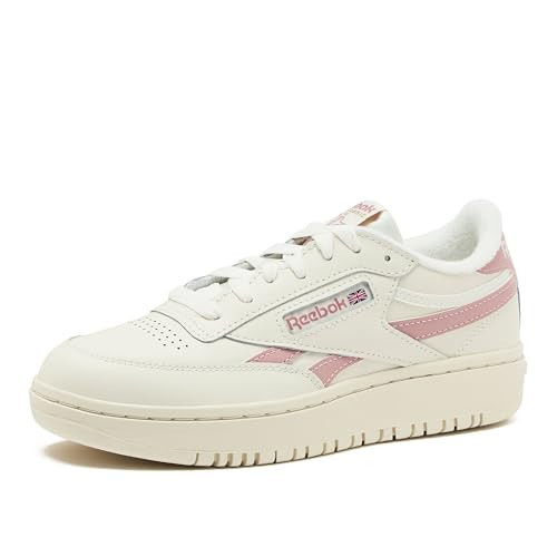 Reebok Women's Club C Double Revenge Platform Sneaker, Chalk/Smokey Rose, 5.5 | Amazon (US)