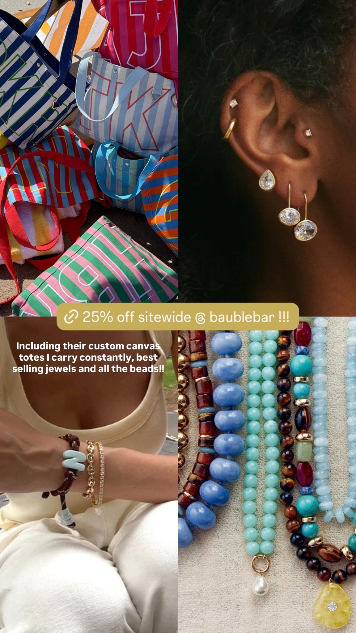 Including their custom canvas totes I carry constantly, best selling jewels and all the beads!!