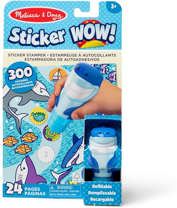 Melissa & Doug Sticker Wow!™ 24-Page Activity Pad and Sticker Stamper, 300 Stickers, Arts and C... | Amazon (US)