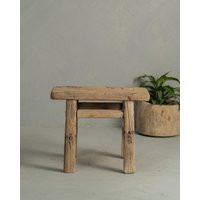 Vintage Elm Small Rustic Stool {T1} | Free Shipping | Etsy (US)