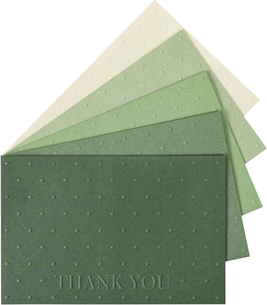 Crisky Embossed Thank You Cards with Envelopes & Stickers 50 Pack Thank You Notes Bulk for Birthd... | Amazon (US)