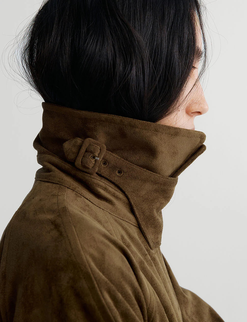 Khaki Brown Suede Trench Coat | Pixie Market