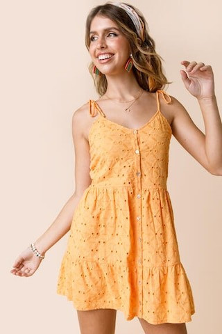 Karlita Eyelet Mini Dress - francesca's | Francesca's