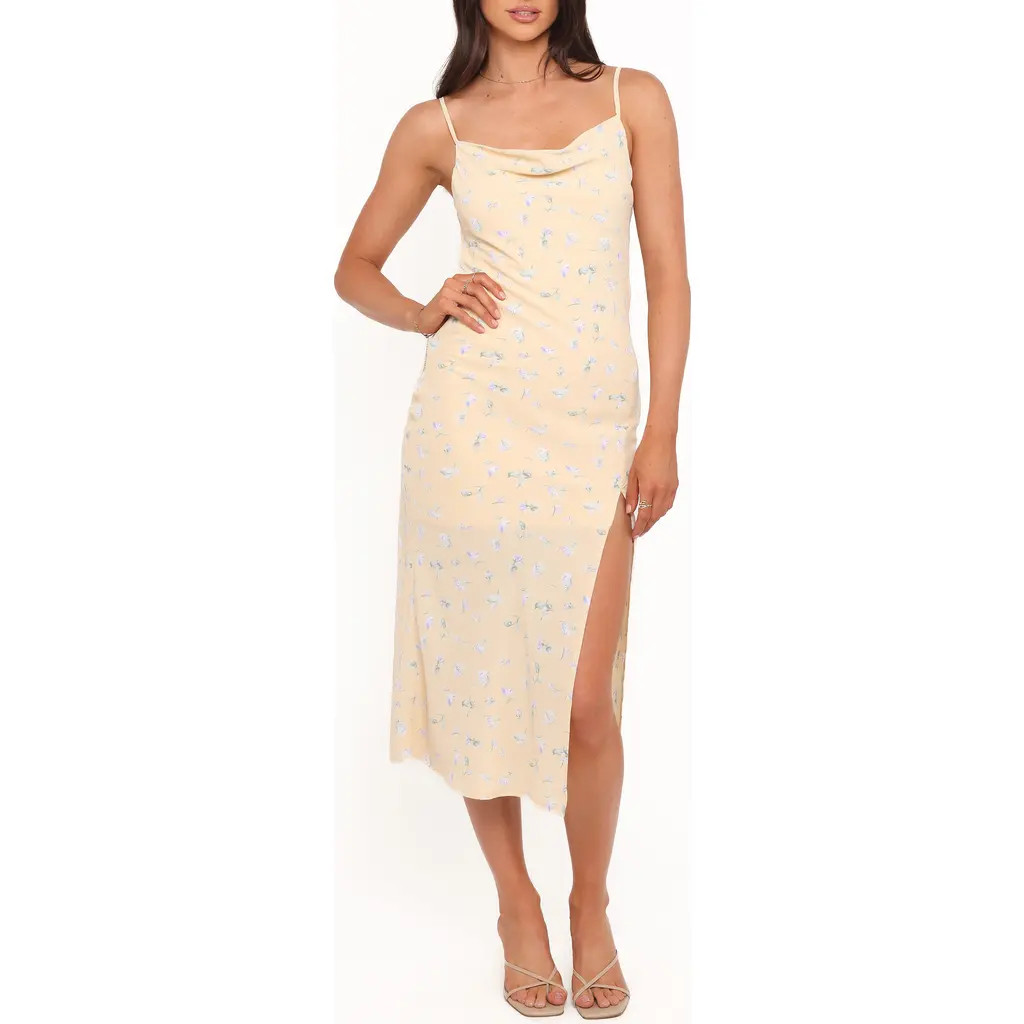 Petal & Pup Yelena Print Sleeveless Midi Dress in Yellow Floral at Nordstrom, Size 12 | Nordstrom