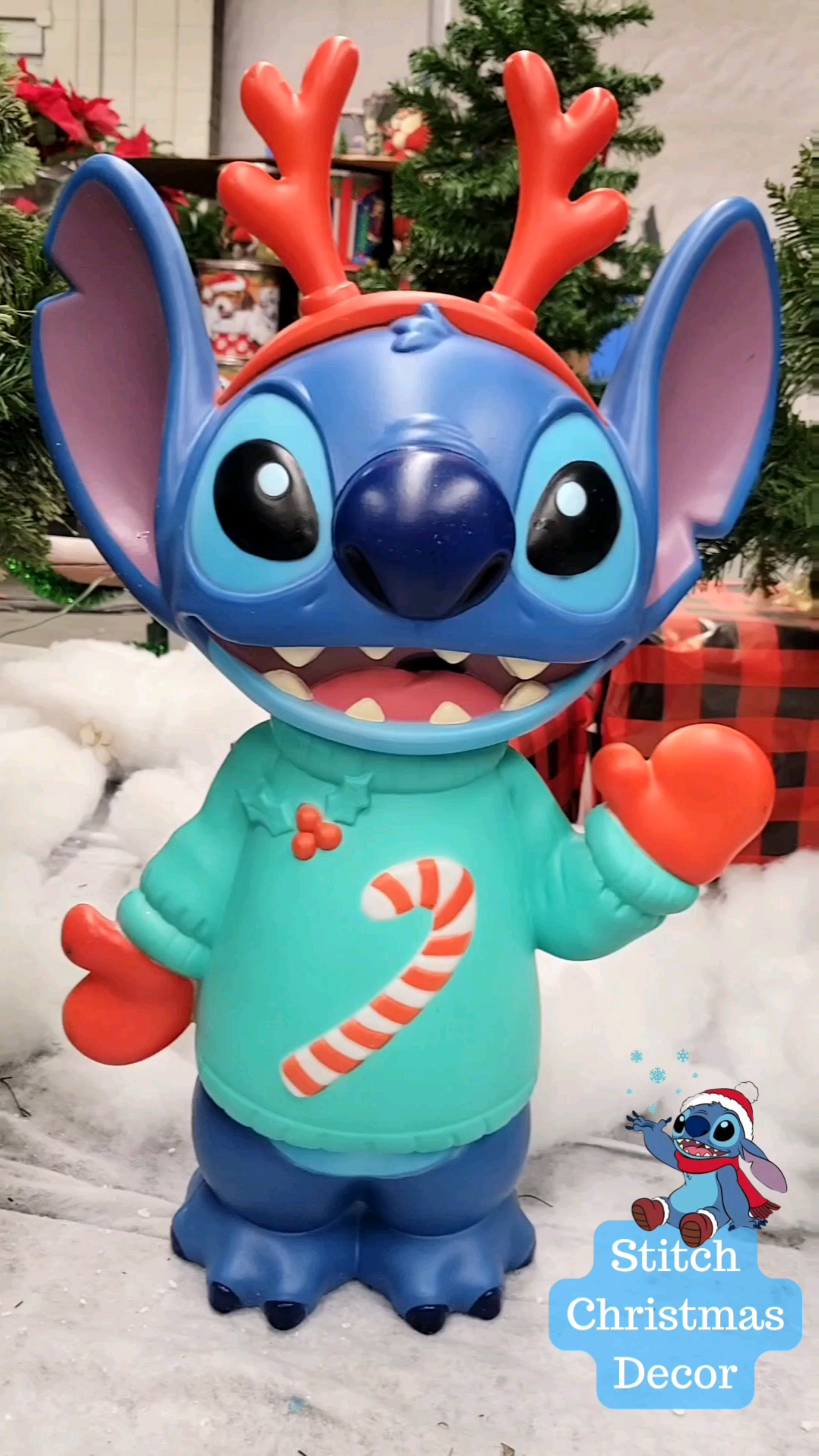 Christmas Stitch from Disney's Lilo and Stitch Blow Mold on sale $30 Org. $59 - Spotted this cute lil guy & look how stinkin' cute 😍 His little antlers & sweater are my favorite 🥹 We tried to plug him in since he lights up but the extension cord at the store didn't work 😅 He'd be cute as a greater by the front door, near a fire place (not on lol), or by your christmas tree 🎄 Remember get a price drop notification if you heart a post/save a product 😉 

✨️ P.S. if you follow, like, share, save, or shop my post (either here or @coffee&clearance).. thank you sooo much, I appreciate you! As always thanks sooo much for being here & shopping with me 🥹 

| disney christmas, disney holiday, stitch, Lilo and stitch, mickey mouse, mickey mouse ears, the home depot, christmas decorations, indoor decorations, indoor christmas decorations, christmas decor, christmas tree, christmas, christmas disney, disney christmas outfit, christmas living room, Christmas ornaments, ornaments, tree ornaments, minnie mouse, disneyland, disney world, disney store, disney ears, disney adult, disney style, disney disney outfits, christmas party, disney amazon, disney bound, disney mom, disney world christmas | 

#LTKHome #LTKHoliday #LTKSeasonal #LTKFamily #LTKKids #LTKParties

