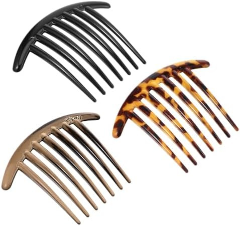 Ymapinc 3PCS French Hair Comb, 7 Tooth Plastic Elegant French Hair Side Combs for Women Girls Tid... | Amazon (US)