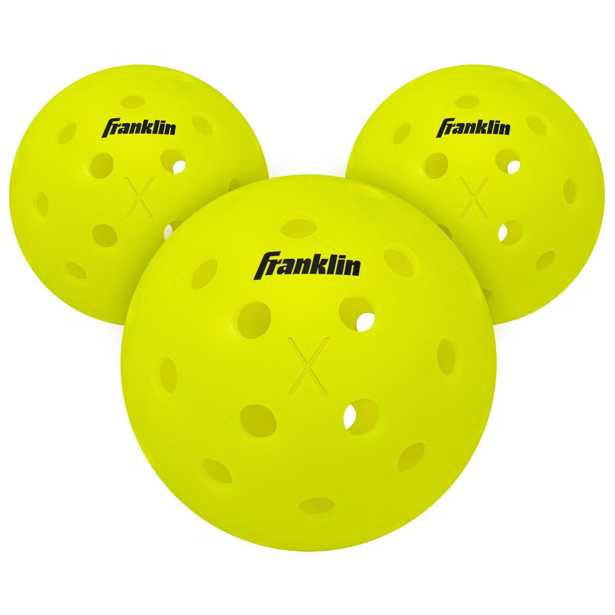Franklin Sports X-40 Performance Outdoor Pickleballs 3pk - Optic Yellow: Shell | Target