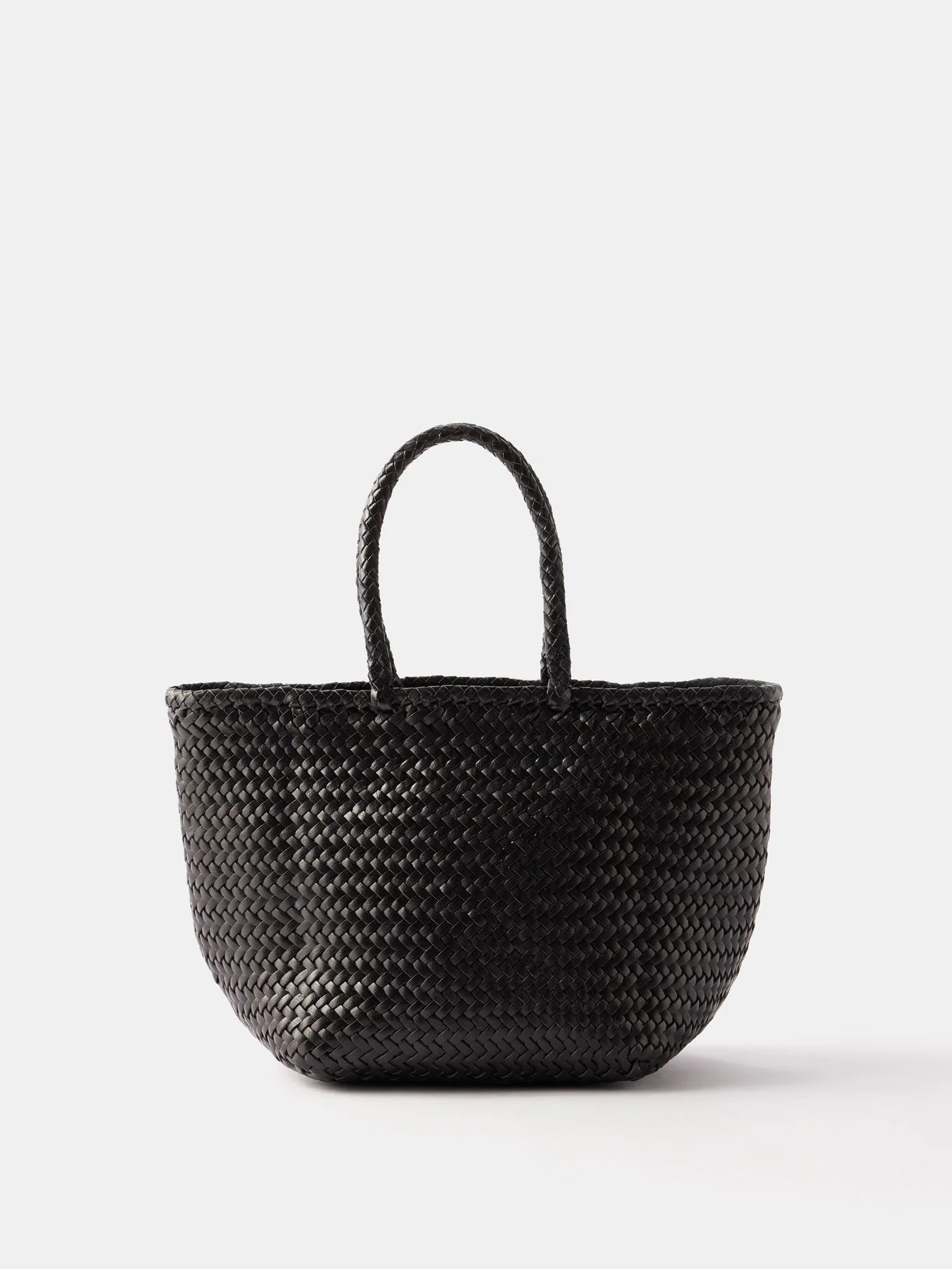 Grace small woven-leather basket bag | Matches (UK)