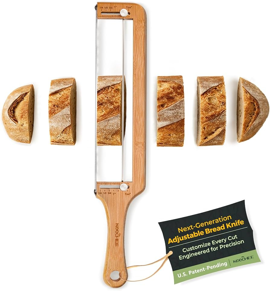 Bread Pilot Adjustable Bread Knife – Upgraded Bread Slicer for Homemade & Sourdough Loaves, Ser... | Amazon (US)