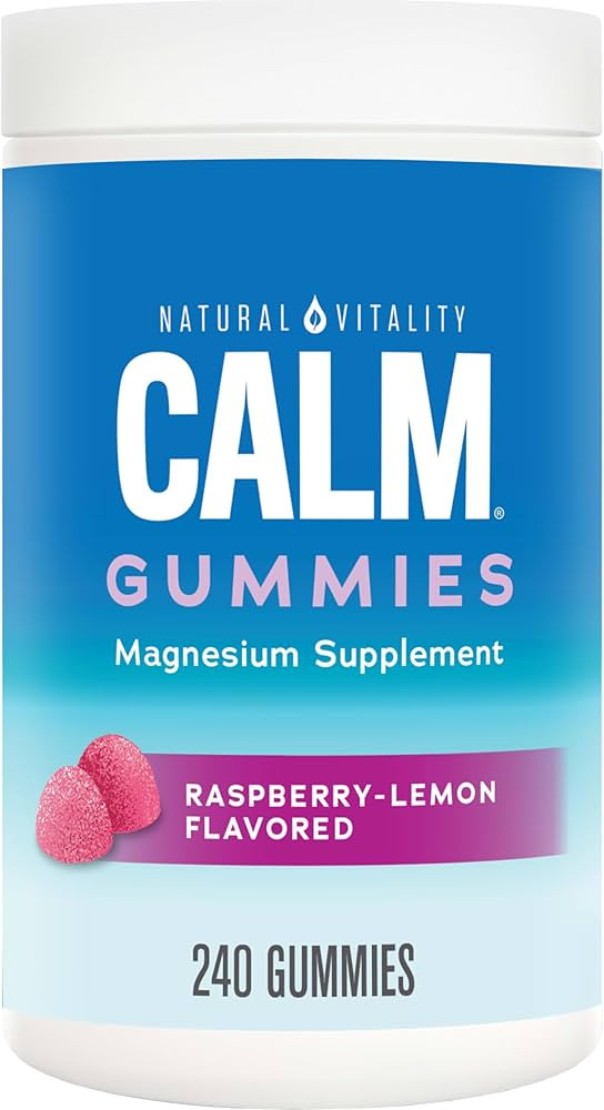 Natural Vitality Calm, Magnesium Citrate Supplement, Stress Relief Gummies, Supports a Healthy Re... | Amazon (US)
