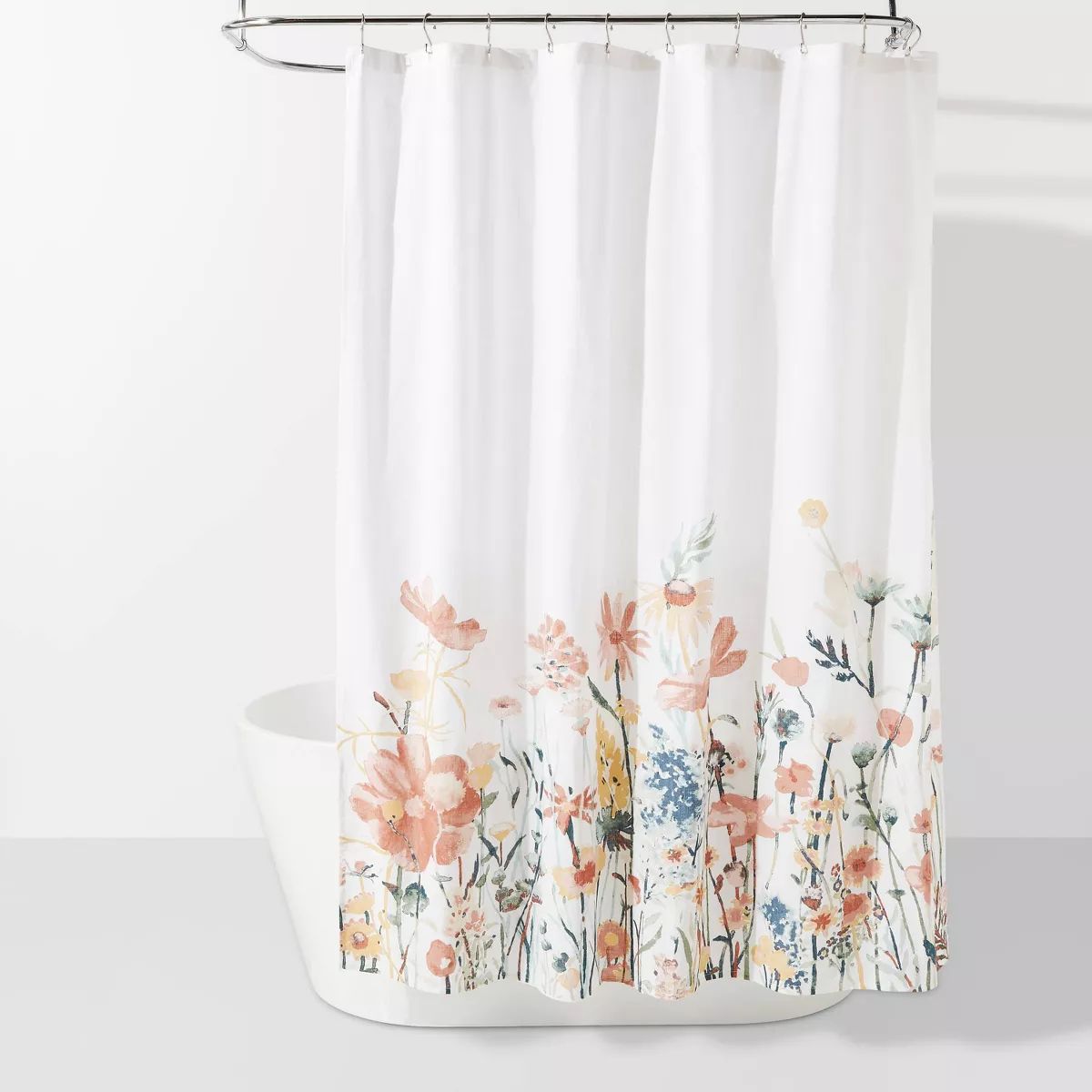 Watercolor Engineered Floral Shower Curtain - Threshold™ | Target