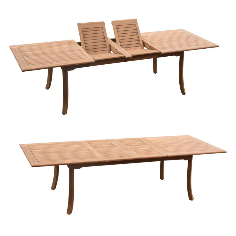 Massie 10 - Person Rectangular Teak Outdoor Dining Set | Wayfair North America