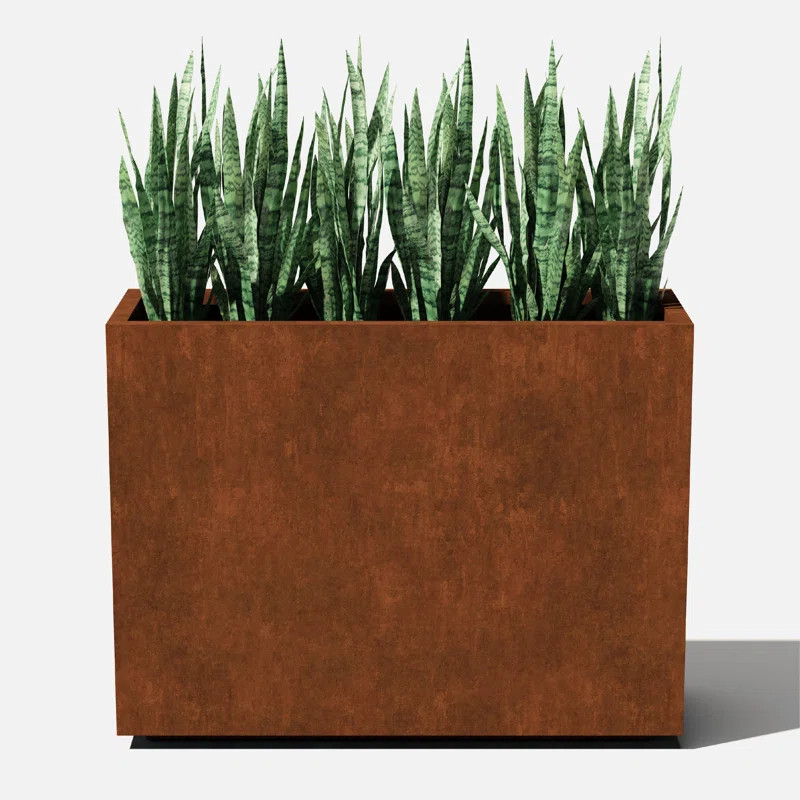 Veradek Metallic Series Corten Steel Span Planter | Wayfair North America