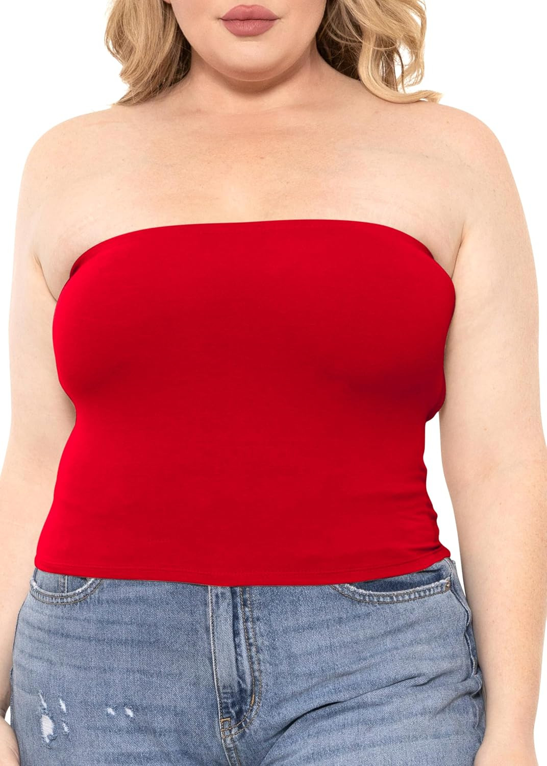 STRETCH IS COMFORT Women's Regular and Plus Size Crop Tube Top | Sizes Small - 5X | Amazon (US)