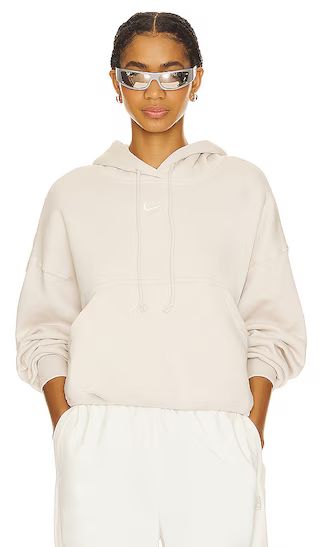 Pheonix Fleece Oversized Pullover Hoodie in Orewood Brown & Sail | Revolve Clothing (Global)