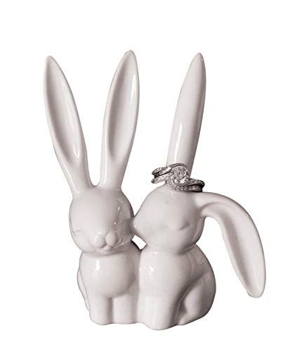 Creative Co-Op DA2618 White Ceramic Bunny Ring Holder, 3" L x 4" H | Amazon (US)