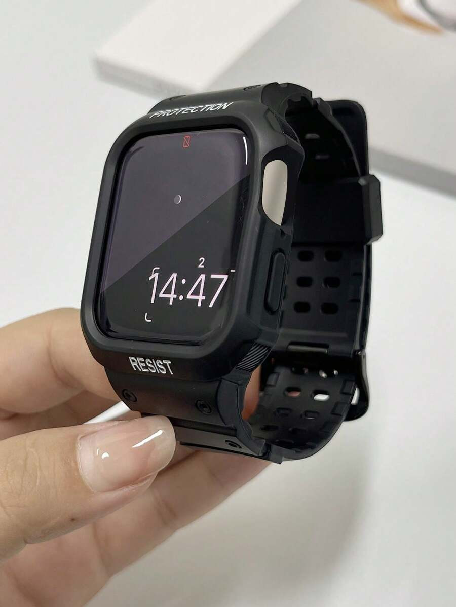 1pc Bumper Case Compatible With Apple Watch Band 45mm 44mm 42mm 41mm 40mm 38mm,Men Women Sport Ru... | SHEIN