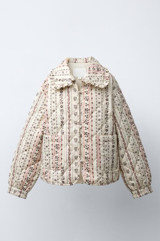 PRINTED PUFFER JACKET | Zara US