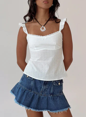 Madaleine Top White | Princess Polly US