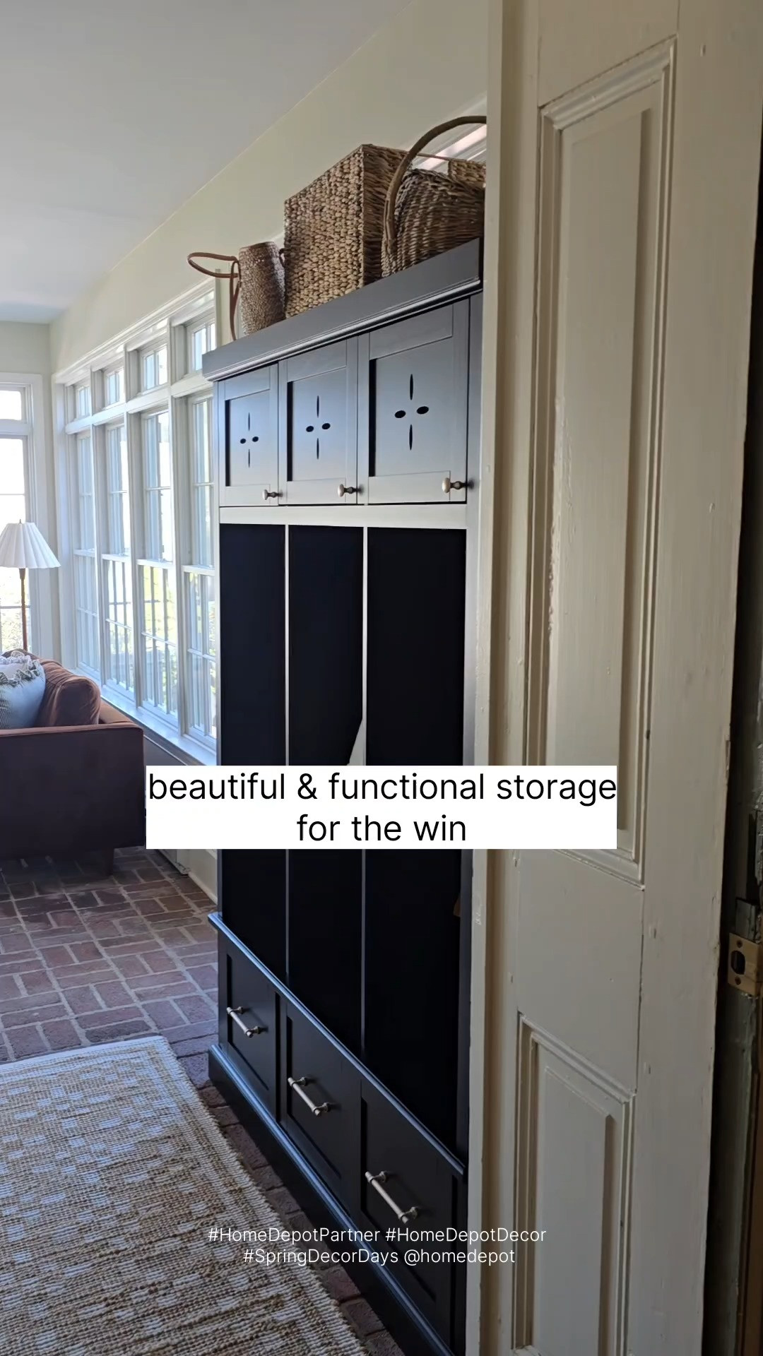 Adding this to our entryway really was the answer. 

I was tired of backpacks, gym bags, and sneakers everywhere, so I got this beautiful cabinet and now everything has a place and is organized. And the style fits my aesthetic with those unique cutouts on the cabinet doors!  

I got it at @HomeDepot because Spring Décor Days is here and there are 7 days to save up to 50% off select furniture, rugs, and decor at homedepot.com! Shop now thru 5/13 

 #HomeDepotPartner #HomeDepotDecor #SpringDecorDays