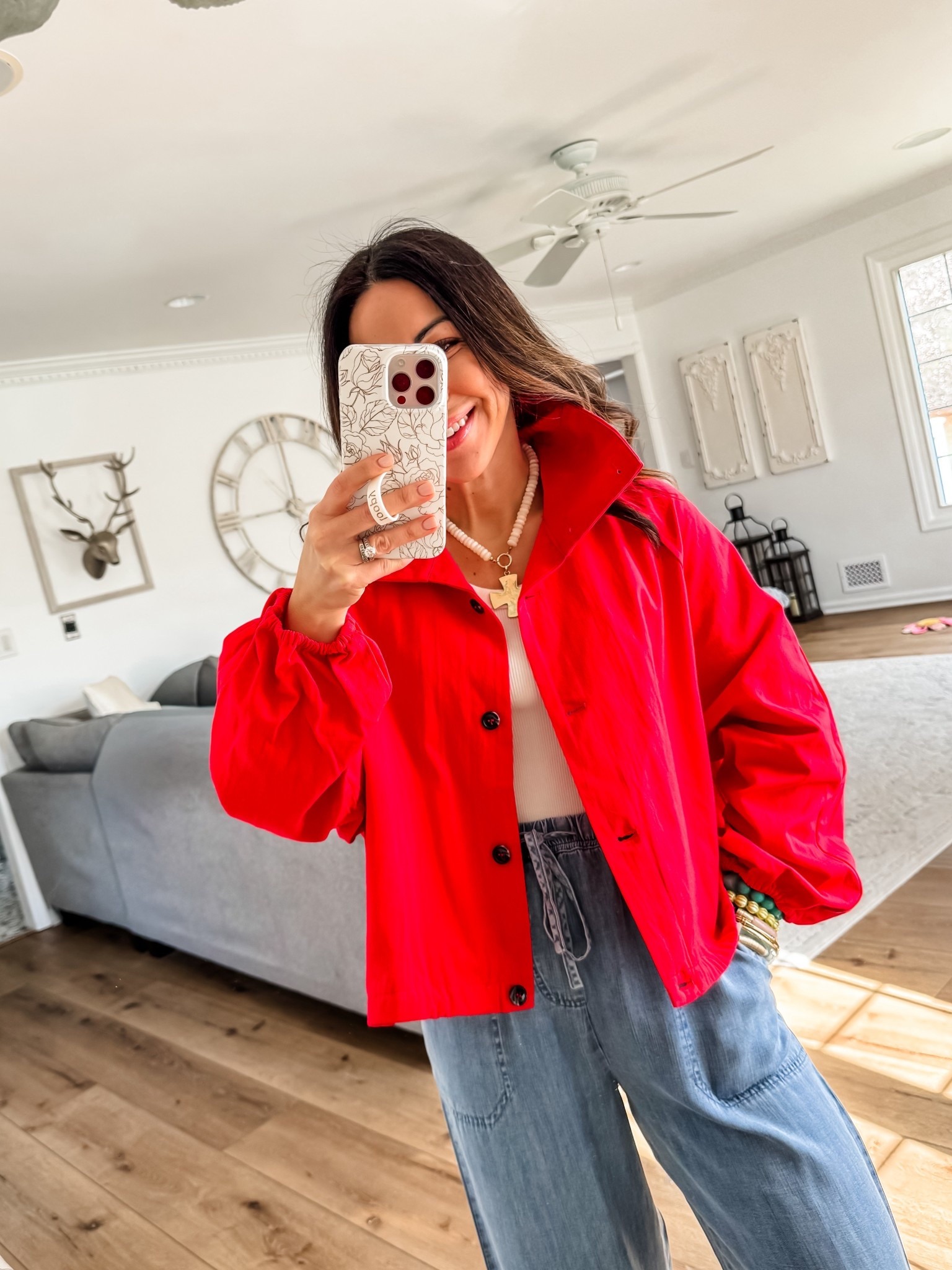 Small chambray pants. Small red jacket. Spring jacket.



#LTKOver40 #LTKPetite