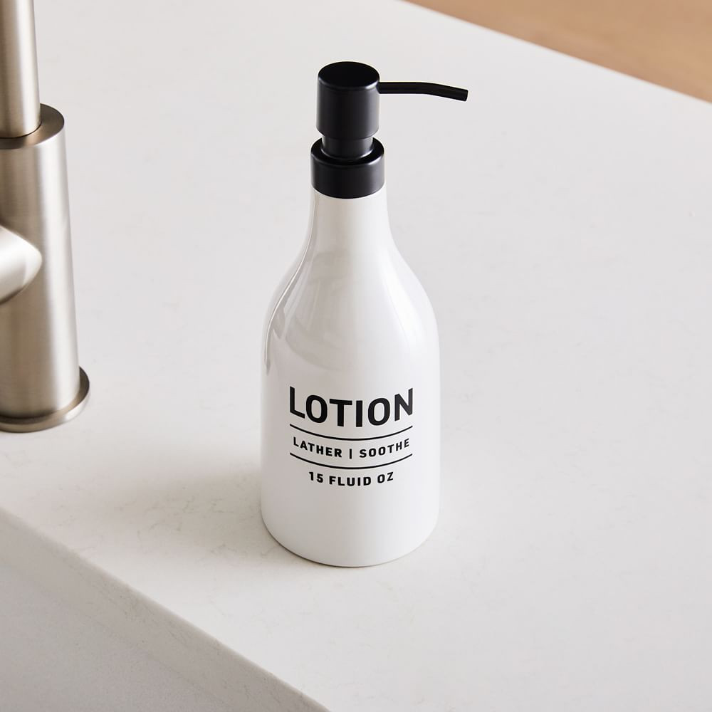 Utility Lotion Pump, Circle, White/Black | West Elm (US)